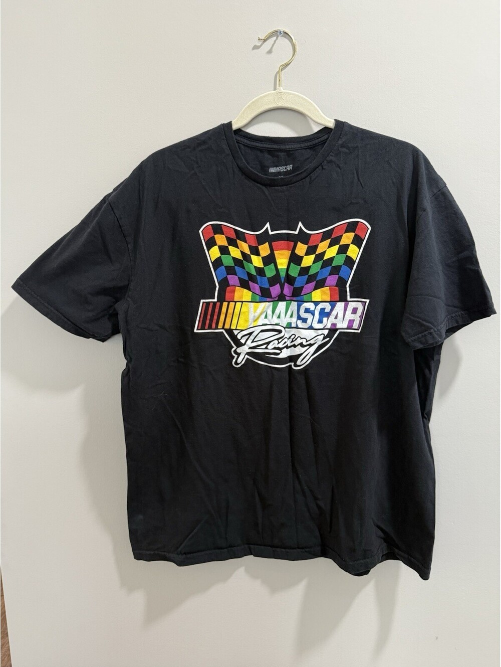 NASCAR Racing Black Multicolor Graphic T-Shirt XL Auto Racing NASCAR League